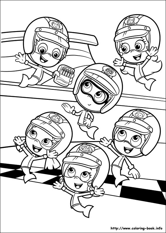 Plansa de colorat cu Bubble Guppies 82 86